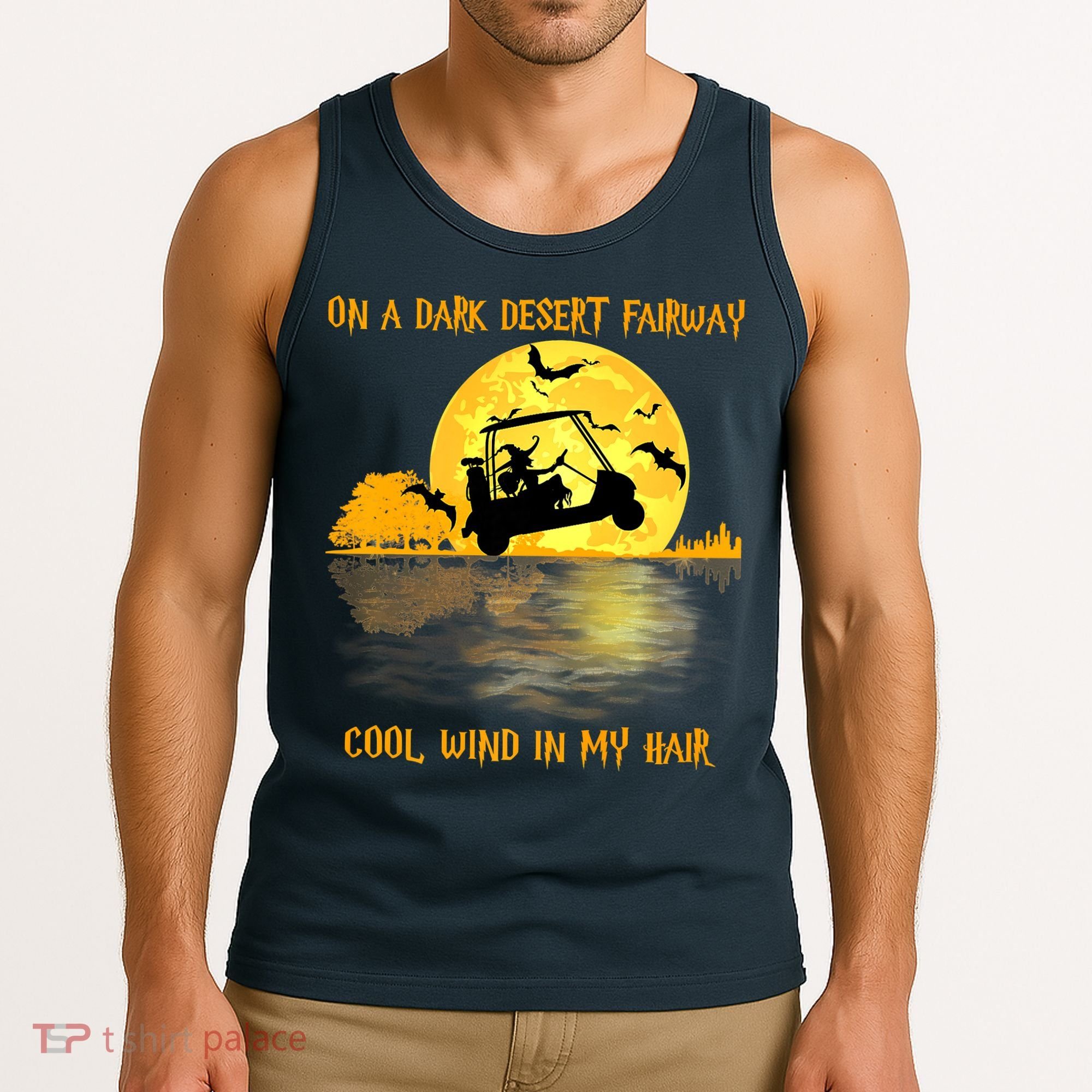 On A Dark Desert Fairway Golf Witch Cool Wind In My Hair Tank Top