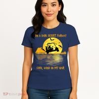 On A Dark Desert Fairway Golf Witch Cool Wind In My Hair Women's T-Shirt thumb 4