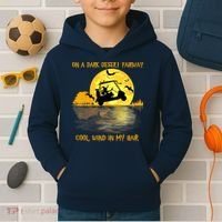 On A Dark Desert Fairway Golf Witch Cool Wind In My Hair Kids Hoodie thumb 2