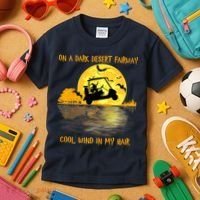 On A Dark Desert Fairway Golf Witch Cool Wind In My Hair Kids T-Shirt thumb 3