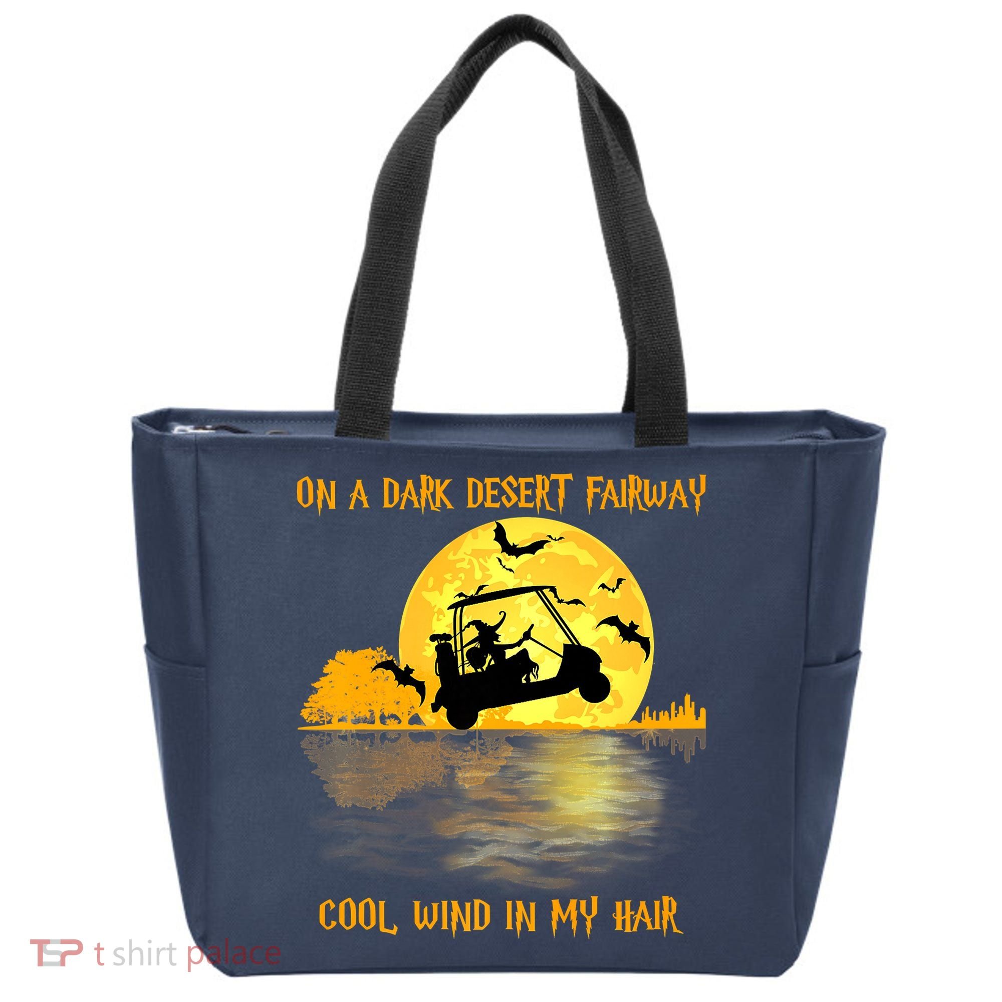 On A Dark Desert Fairway Golf Witch Cool Wind In My Hair Tote Bag