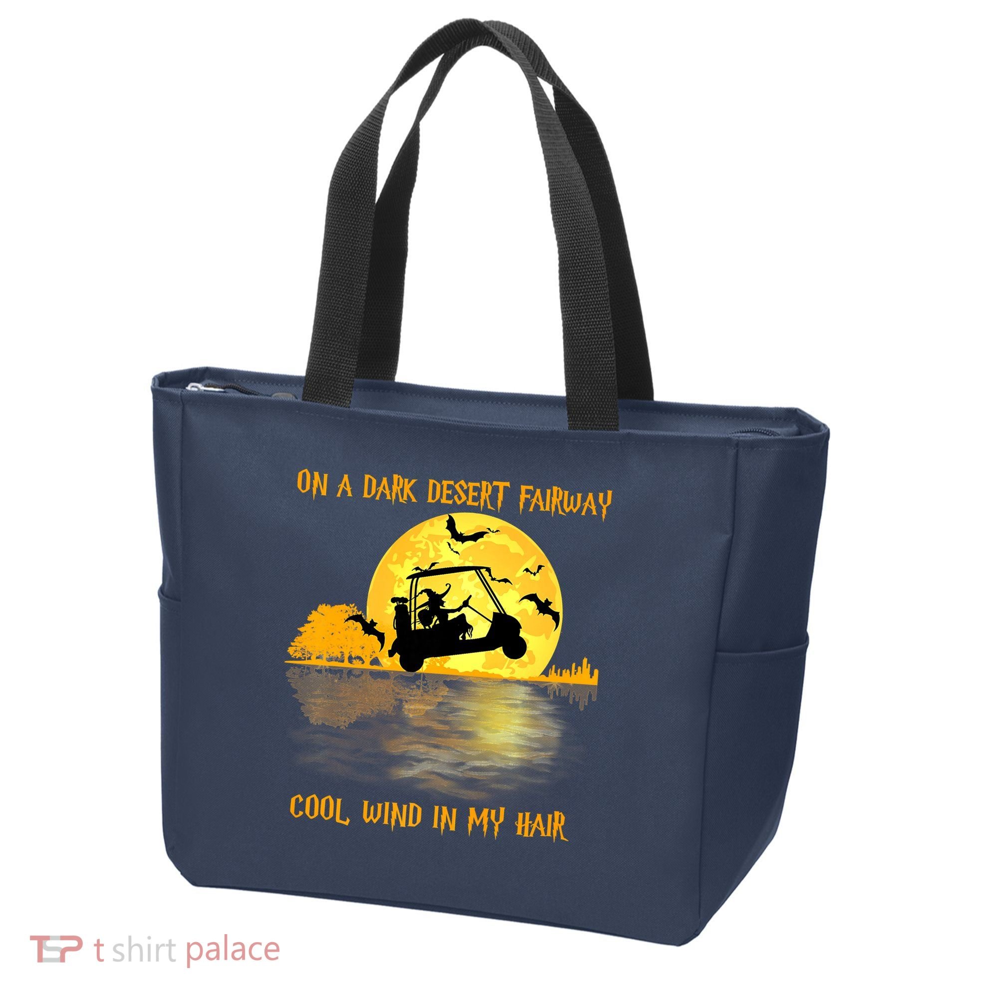 On A Dark Desert Fairway Golf Witch Cool Wind In My Hair Tote Bag