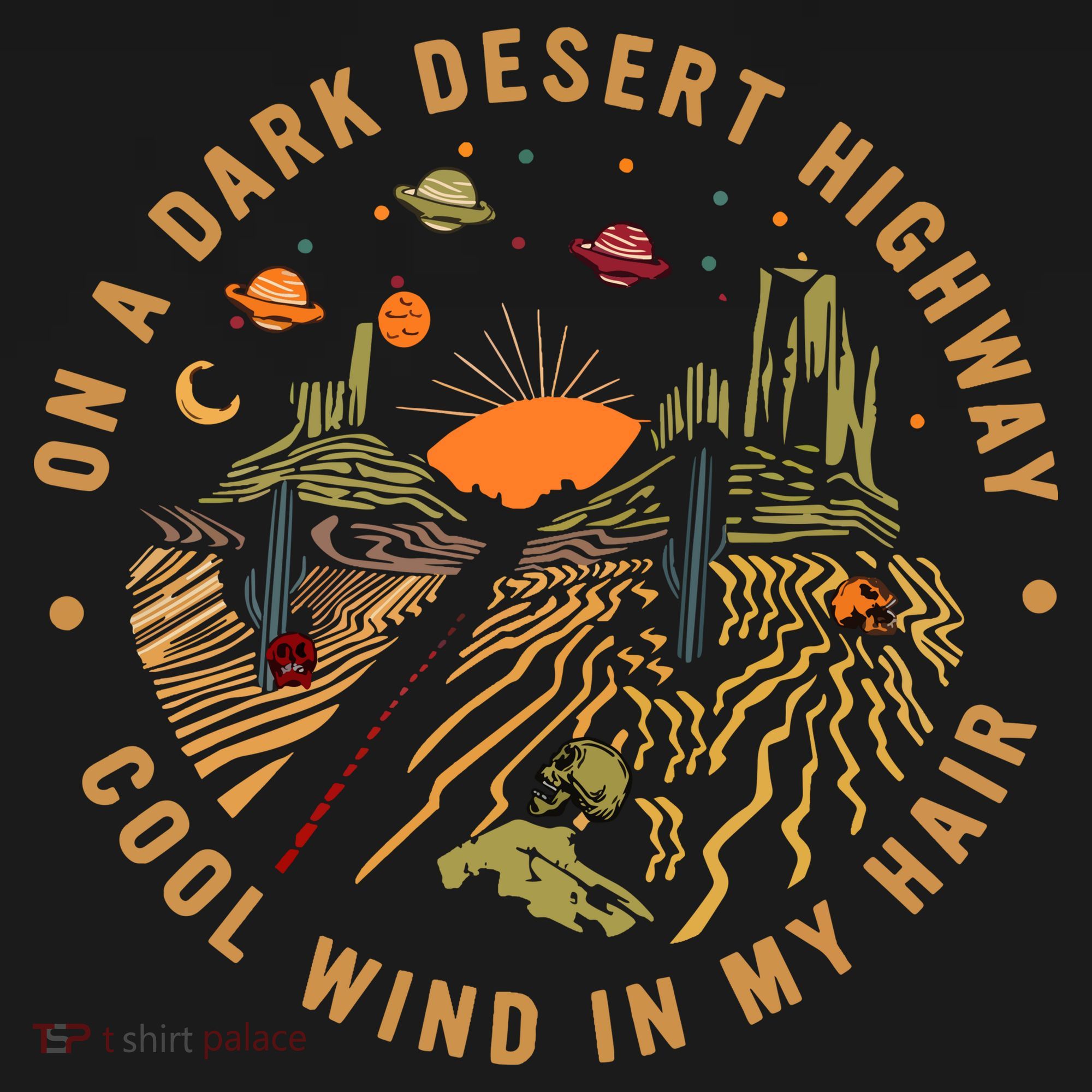 On A Dark Desert Highway Adventure Polo