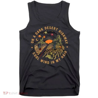 On A Dark Desert Highway Adventure Tank Top