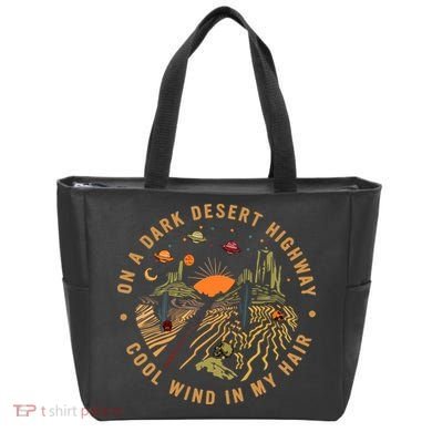 On A Dark Desert Highway Adventure Tote Bag