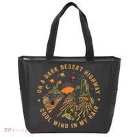 On A Dark Desert Highway Adventure Tote Bag thumb 0
