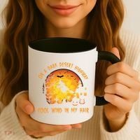 On A Dark Desert Highway Cool Wind In My Hair Funny Halloween Coffee Mug thumb 3