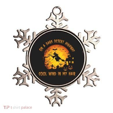 On A Dark Desert Highway Cool Wind In My Hair Funny Halloween Ornament