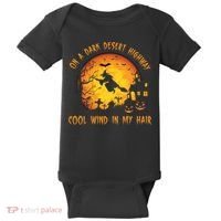 On A Dark Desert Highway Cool Wind In My Hair Funny Halloween Baby Bodysuit thumb 0