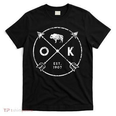 Oklahoma Adventure Est 1907 Buffalo Arrows State Gift T-Shirt