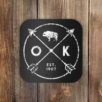 Oklahoma Adventure Est 1907 Buffalo Arrows State Gift Coaster thumb 0