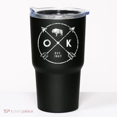 Oklahoma Adventure Est 1907 Buffalo Arrows State Gift Tumbler