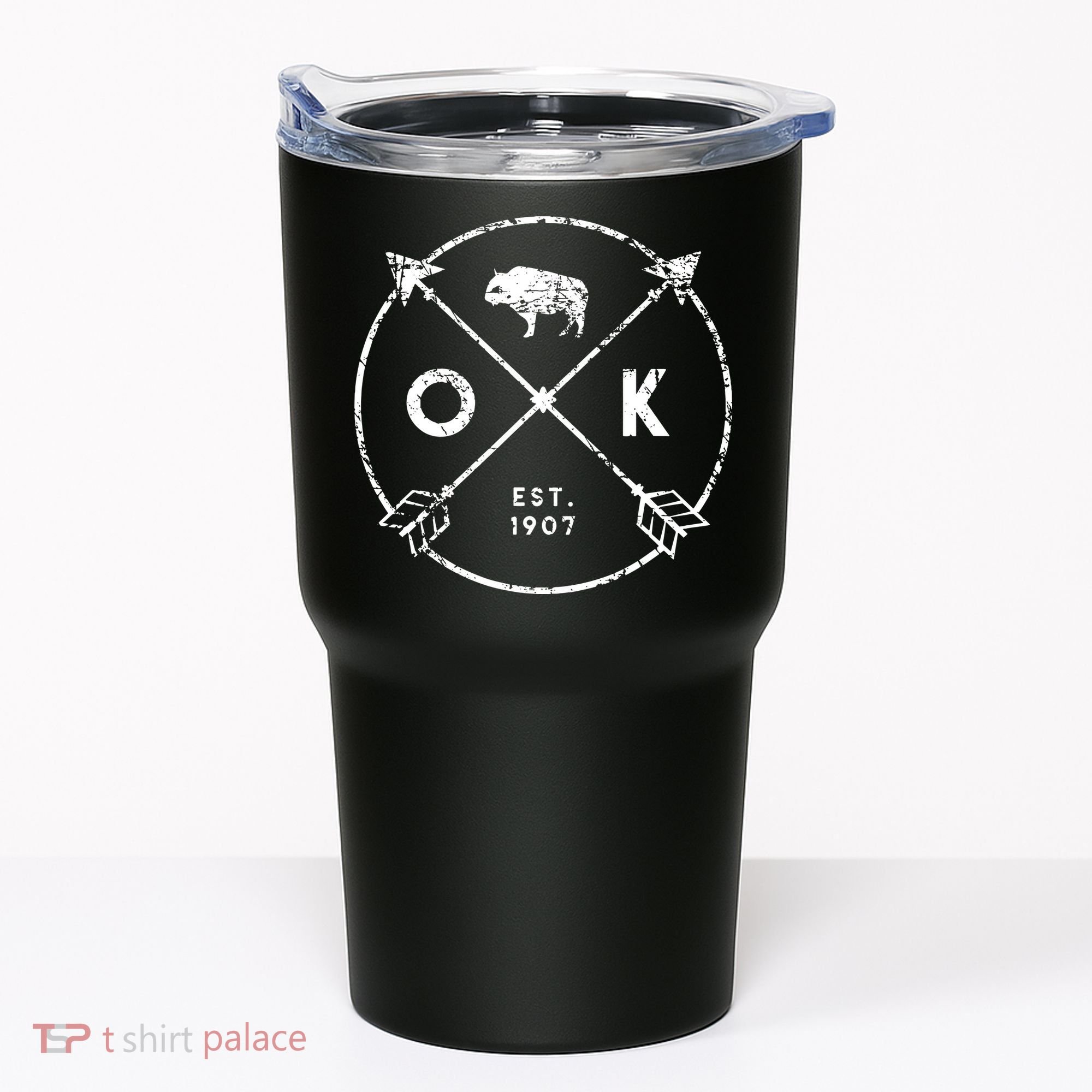 Oklahoma Adventure Est 1907 Buffalo Arrows State Gift Tumbler