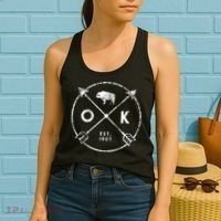 Oklahoma Adventure Est 1907 Buffalo Arrows State Gift Women's Tank Top thumb 2