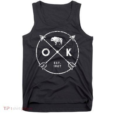 Oklahoma Adventure Est 1907 Buffalo Arrows State Gift Tank Top