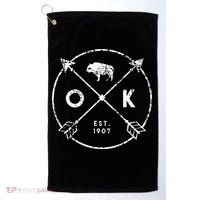 Oklahoma Adventure Est 1907 Buffalo Arrows State Gift Golf Towel thumb 0