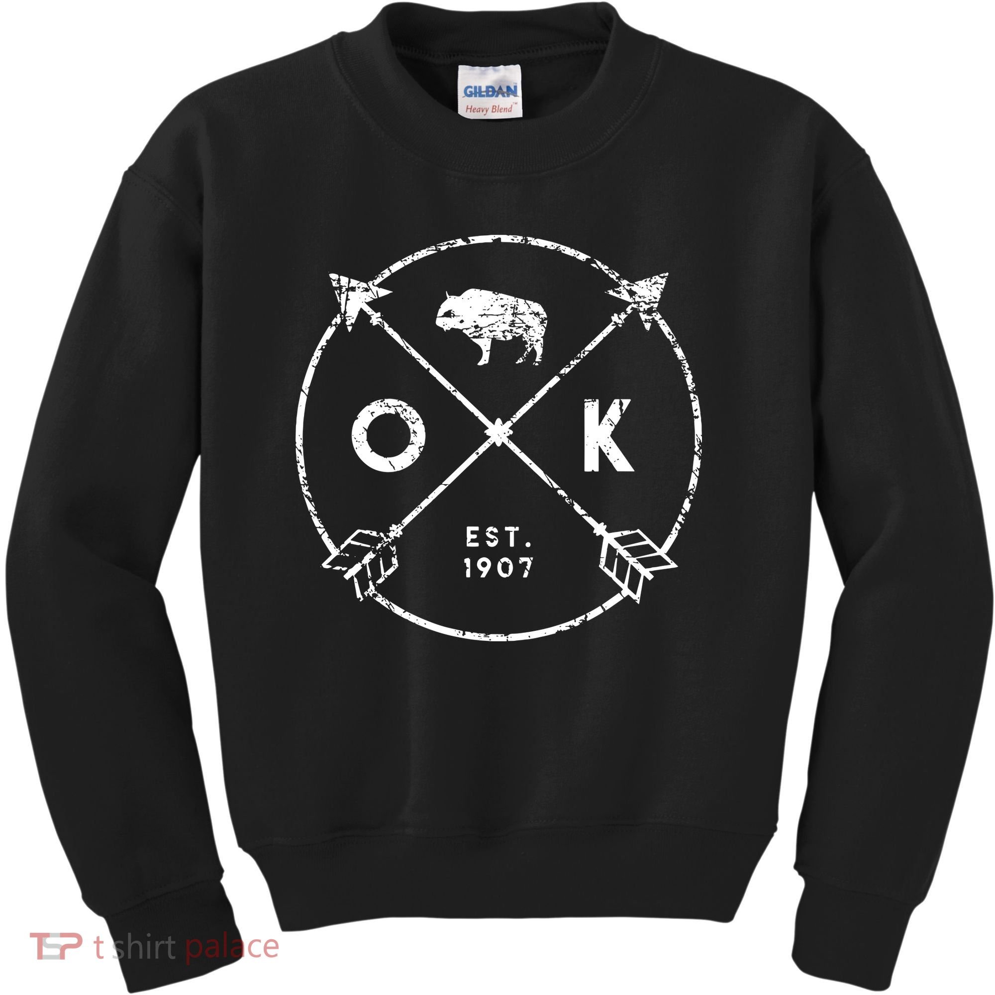 Oklahoma Adventure Est 1907 Buffalo Arrows State Gift Kids Sweatshirt