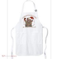 Overstimulated And Festive Af Raccoon Christmas Sweatshirt Apron thumb 0