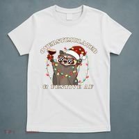 Overstimulated And Festive Af Raccoon Christmas Sweatshirt T-Shirt thumb 5