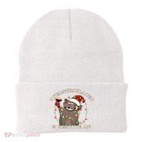 Overstimulated And Festive Af Raccoon Christmas Sweatshirt Beanie thumb 0