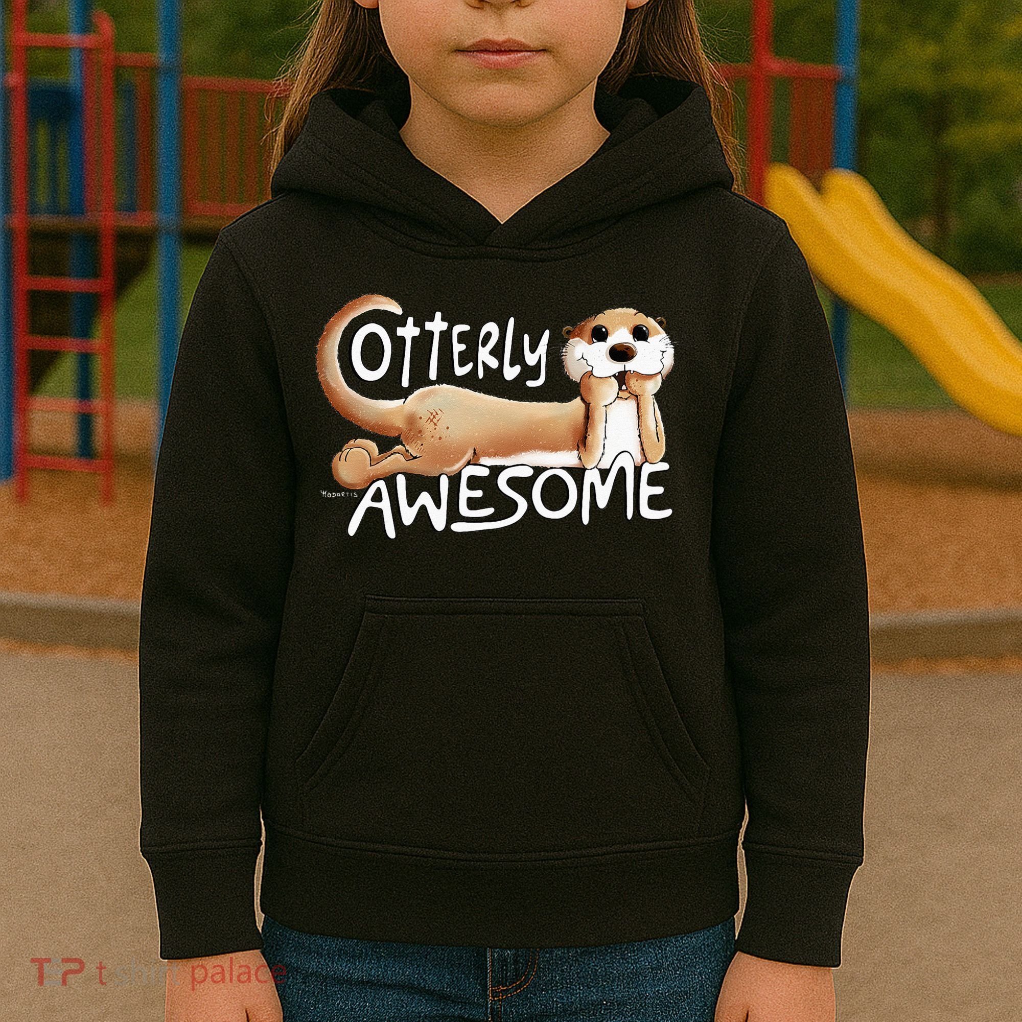 Otterly Awesome For Sea Otter Lover Kids Hoodie