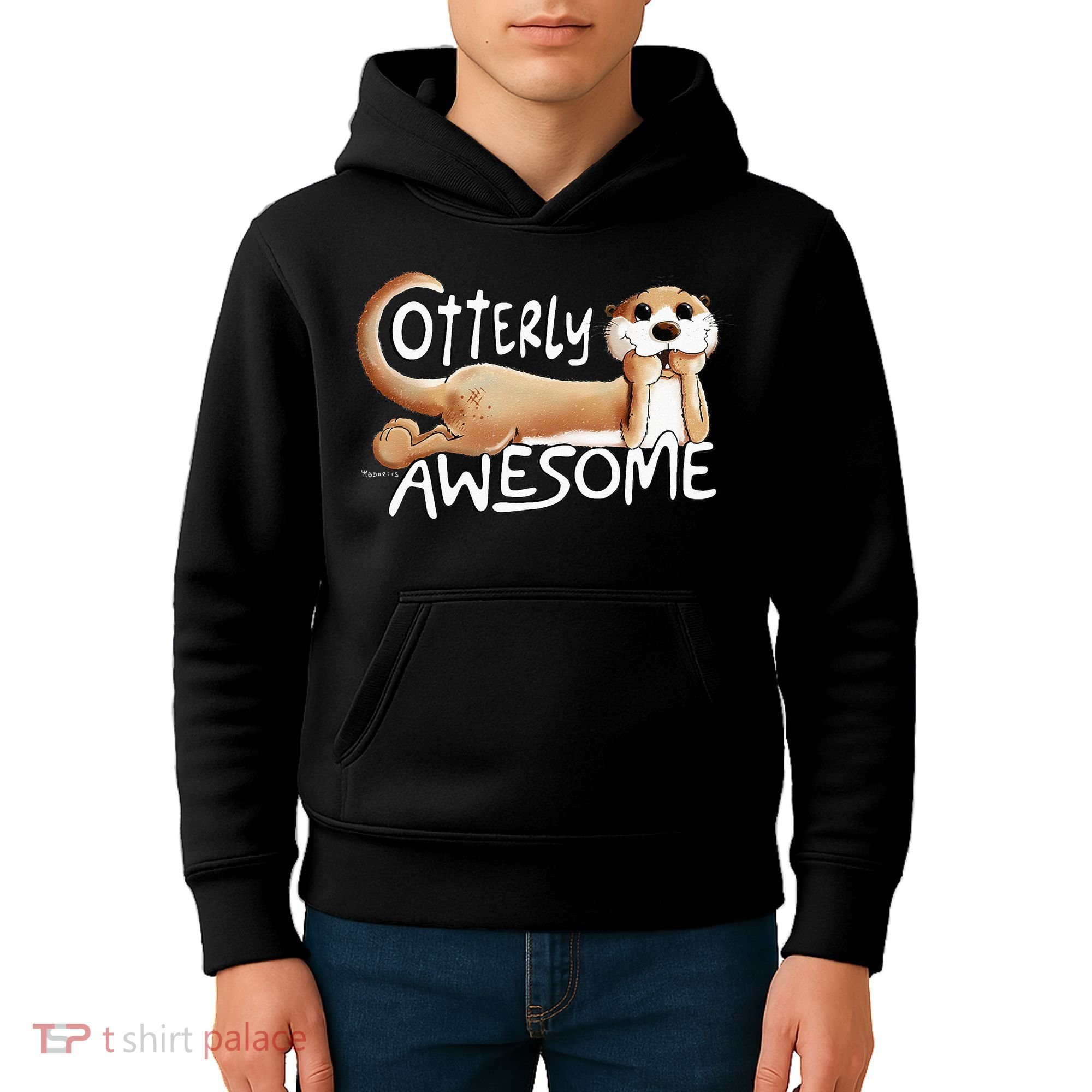 Otterly Awesome For Sea Otter Lover Kids Hoodie