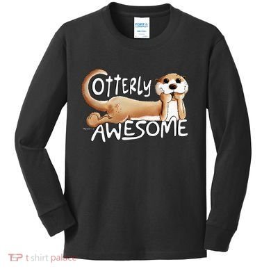 Otterly Awesome For Sea Otter Lover Kids Long Sleeve Shirt
