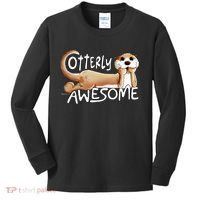 Otterly Awesome For Sea Otter Lover Kids Long Sleeve Shirt thumb 0