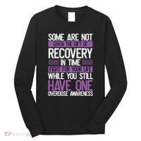 Overdose Awareness Fighter Purple Ribbon Drug Abuse Long Sleeve Shirt thumb 0