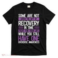 Overdose Awareness Fighter Purple Ribbon Drug Abuse T-Shirt thumb 0