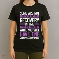 Overdose Awareness Fighter Purple Ribbon Drug Abuse T-Shirt thumb 4