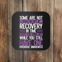 Overdose Awareness Fighter Purple Ribbon Drug Abuse Coaster thumb 0