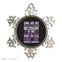 Overdose Awareness Fighter Purple Ribbon Drug Abuse Ornament thumb 0