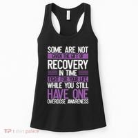 Overdose Awareness Fighter Purple Ribbon Drug Abuse Women's Tank Top thumb 0