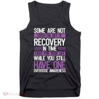 Overdose Awareness Fighter Purple Ribbon Drug Abuse Tank Top thumb 0