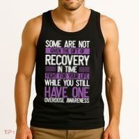 Overdose Awareness Fighter Purple Ribbon Drug Abuse Tank Top thumb 3
