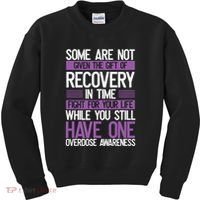 Overdose Awareness Fighter Purple Ribbon Drug Abuse Kids Sweatshirt thumb 0