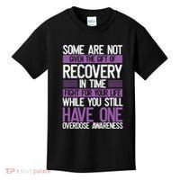 Overdose Awareness Fighter Purple Ribbon Drug Abuse Kids T-Shirt thumb 0