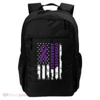 Overdose Awareness Flag Purple Ribbon Addiction Recovery Backpack thumb 0