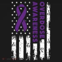 Overdose Awareness Flag Purple Ribbon Addiction Recovery Women's Tank Top thumb 5