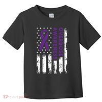 Overdose Awareness Flag Purple Ribbon Addiction Recovery Toddler T-Shirt thumb 0