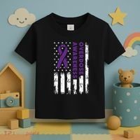 Overdose Awareness Flag Purple Ribbon Addiction Recovery Toddler T-Shirt thumb 3