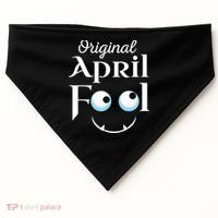 Original April Fool Face Funny April Fool's Day Birthday USA-Made Doggie Bandana thumb 0