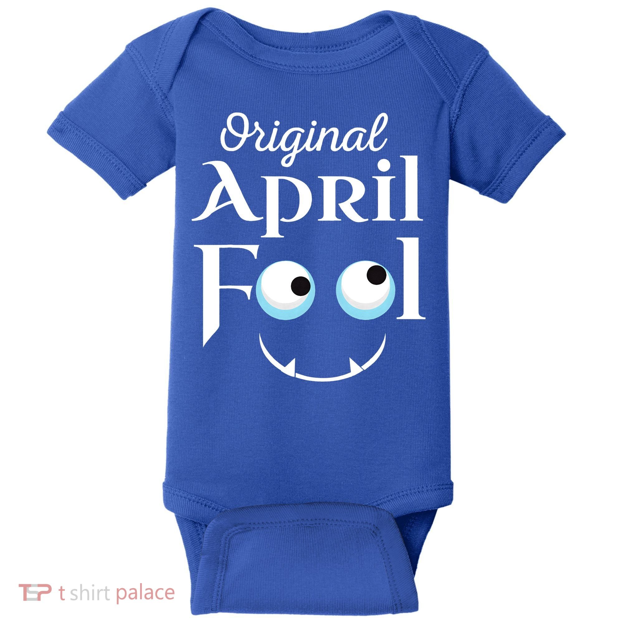 Original April Fool Face Funny April Fool's Day Birthday Baby Bodysuit
