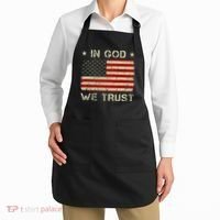 Old American Flag In God We Trust Christian Apron thumb 2