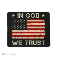 Old American Flag In God We Trust Christian Mousepad thumb 0