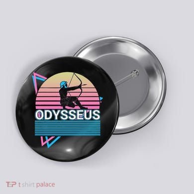 Odysseus Ancient Greek Greek Mythology Retro Button