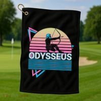 Odysseus Ancient Greek Greek Mythology Retro Golf Towel thumb 1
