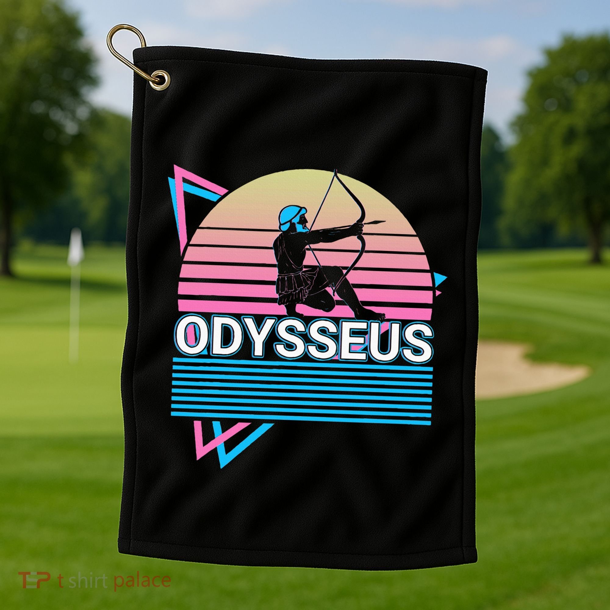 Odysseus Ancient Greek Greek Mythology Retro Golf Towel