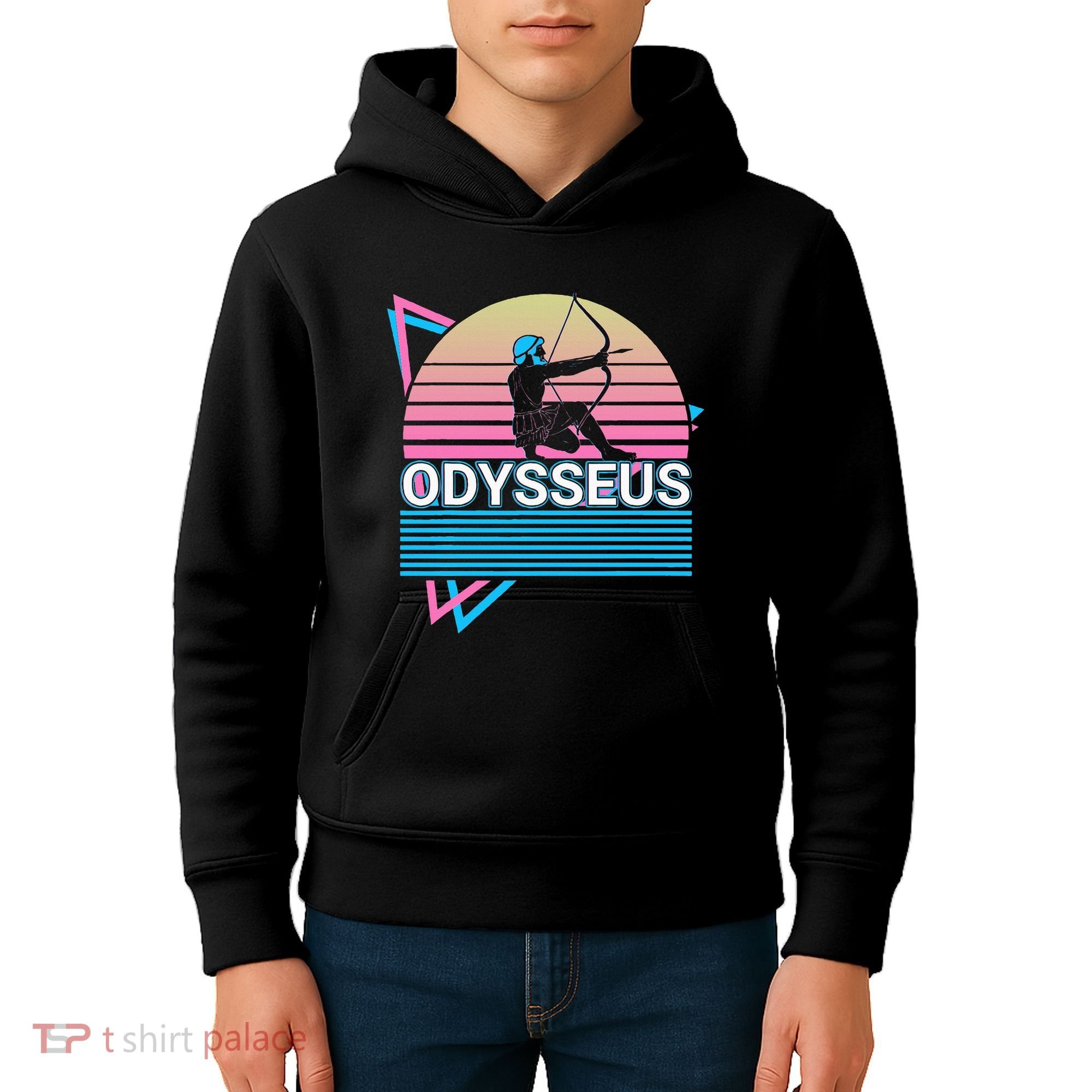 Odysseus Ancient Greek Greek Mythology Retro Kids Hoodie